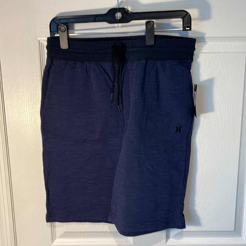 Black and blue with back pocket shorts